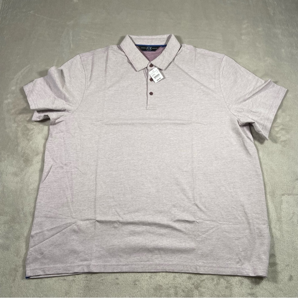 NWT JOSEPH ABBOUD Men's XXL Plum Red Short Sleeve Polo SHIRT